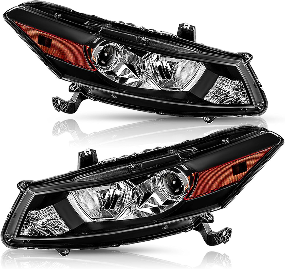 Headlight Assembly Compatible with 2008-2012 Honda Accord 2-Door Coupe Projector