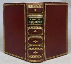 MINIATURE DICTIONARY Antique Fine Leather Book SANGORSKI & SUTCLIFFE BINDING