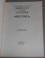 1965 AN HISTORICAL ATLAS OF KENTUCKY AND HER COUNTIES PAPERBACK 64 PAGES