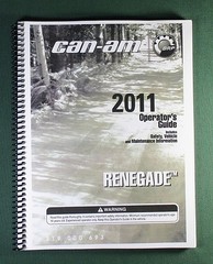 2011 Can-Am Renegade 800R Xxc Owner’s Manual: 164 Pages & Protective Covers