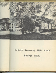 Bardolph Community High School Monitor Yearbook 1957 HB McDonough Co Illinois