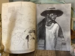 VINTAGE HEADS FROM LIFE BOOK CHARCOAL CRAYON PENCIL Prints For Framing W. Foster