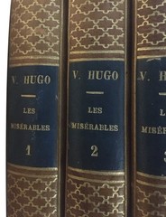 Victor Hugo 11 Vol Set Fine Leather Binding Les Miserables French Antique Books