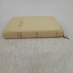 1950s Holy Bible Red Letter Edition Zip Around KJV Zip Around White Leather nice