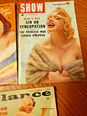 Lot 7 VINTAGE 1950s PINUPS CELEBRITY Magazine Lot Pocket SIZE