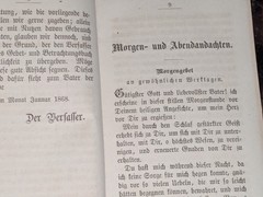 1868 PRAYER BOOK w/ Miniature Portrait & VELVET BINDING in German ANTIQUE