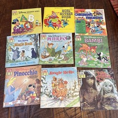VTG Walt Disney See Hear Read Books Lot of 14, BOOKS ONLY, NO RECORDS/Cassettes