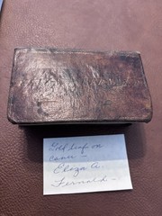 Miniature Leather Bound Book Of Common Prayer. 4”x2.5”x2”. ￼