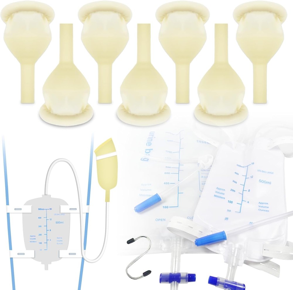 Latex Condom Catheter External Self-Sealing Set, 9 Piece 25mm/0.98inch