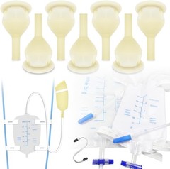 Latex Condom Catheter External Self-Sealing Set, 9 Piece 25mm/0.98inch
