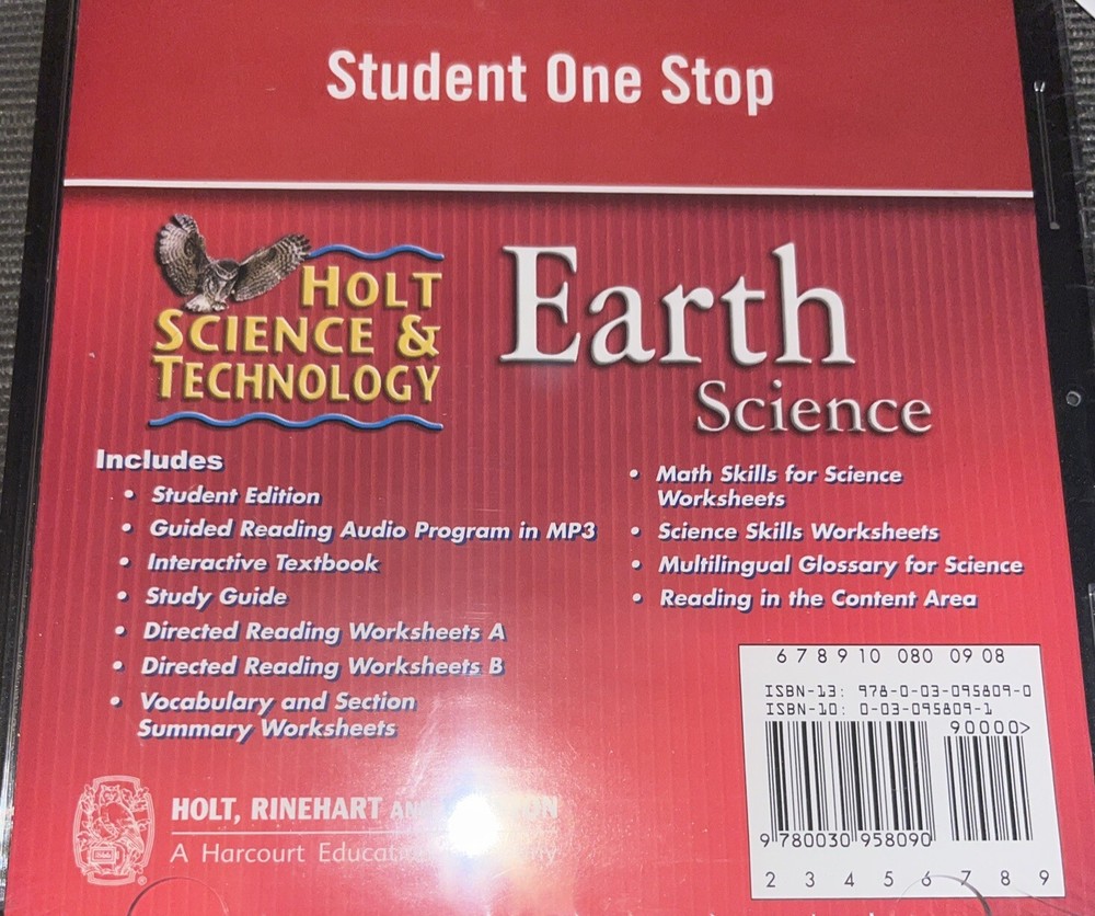 Holt Earth Science: Student One Stop CDROM