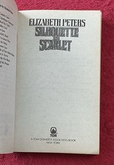 Silhouette In Scarlet By Elizabeth Peters Paperback Vintage