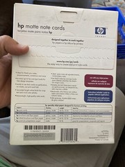 HP Matte Note Cards Paper, Q5505A, Inkjet, 60 sheets, 6″ x 8″, New
