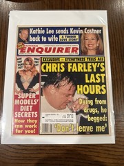 National Enquirer Jan 6 1998 Chris Farleys Last Hours Bagged And Boarded!!!