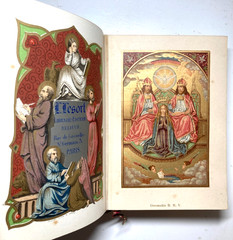 1874 Lesort Heures Dames Chrétiennes Gilt Morocco Leather Silk Binding
