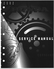 HONDA CBR954RR Service Manual 2002 – BOUND – COVERS – XL FOLDOUT PAGES