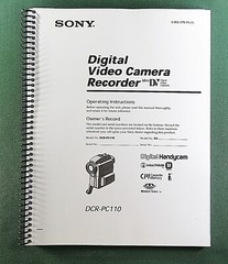 Sony DCR-PC110 Instruction Manual: 168 Pages & Protective Covers!