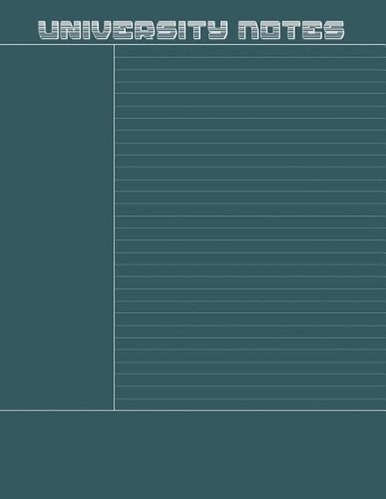 University Notes: 100 pages of Cornell note paper, 8.5×11 in., matte cover by Un