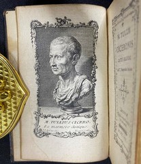 1758 MINIATURE BOOK Antique M TULLII CICERONIS CATO MAJOR Leather Binding CICERO
