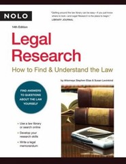 Legal Research : How to Find and Understand the Law Paperback