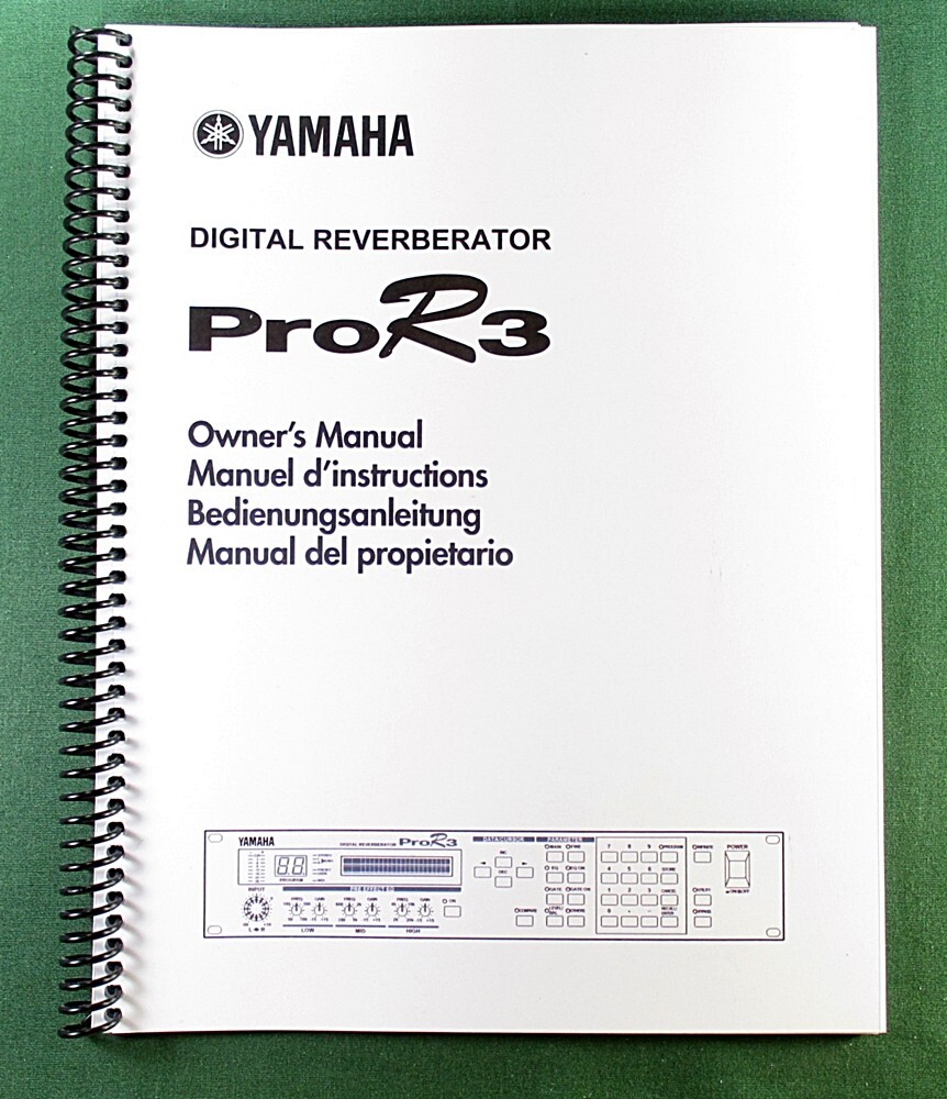 Yamaha ProR3 Instruction Manual: 52 Pages & Protective Covers!