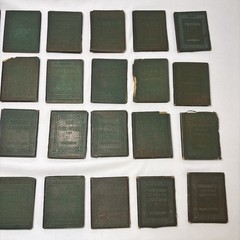 Lot of 28 Little Leather Library Books Green 1920’s Antique Vintage
