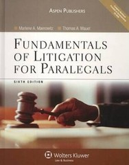 Fundamentals of Litigation for Paralegals – Hardcover – GOOD