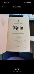 The Faithful and the Fallen Ruin by John Gwynne – Signed First Edition Hardcover