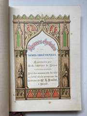 1874 Lesort Heures Dames Chrétiennes Gilt Morocco Leather Silk Binding