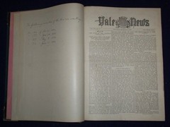 1883-1884 SEP-JUN YALE NEWS MAGAZINE BOUND VOLUME NO. 7 – GREAT ADS – KD 726G