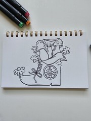 Whimsical Homes Coloring Book 8.5 X 5.5 In A5 Coloring Book For Adults And Kids.