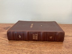 KJV Giant print Bible | Natural Genuine Leather | Thumb-Indexed | Red Letter