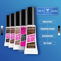 NYX PROFESSIONAL MAKEUP The Brow Glue, Extreme 1 Count (0.17 Fl Oz), 05 Black