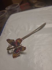 Mark the Place ENAMELED BUTTERFLY GOLD PLATED BOOKMARK – 4.25 IN. Long