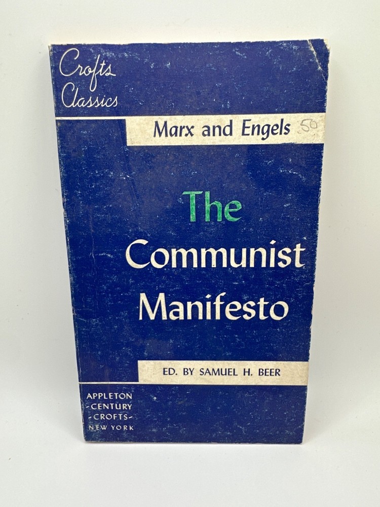 The Communist Manifesto,Marx and Engles,Crofts Classics,paperback,1955,Beer