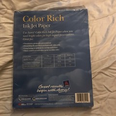 Avery Color Rich/Matte Coated Inkjet Paper 98 Bright 28LB 80Sheets 8.5″ x 11″