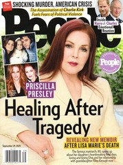 People Magazine September 29 2025 Priscilla Presley Charlie Kirk Sarah McLachlan