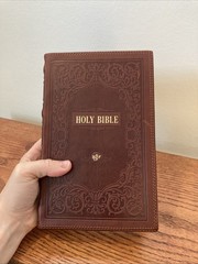 KJV Giant print Bible | Natural Genuine Leather | Thumb-Indexed | Red Letter