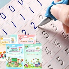 Magic Ink Reusable Handwriting Copybooks – 4-in-1 for Kids Skill Development
