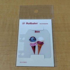 Rollbahn Ice Cream Bookmark American Sweets 2.1×2.2in Thin Marker