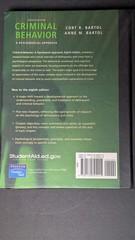 Criminal Behavior: A Psychological Approach – hardcover
