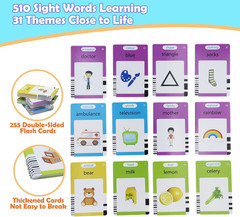 Spanish & English 510 Words Alphabet Bilingual Talking Flash Cards