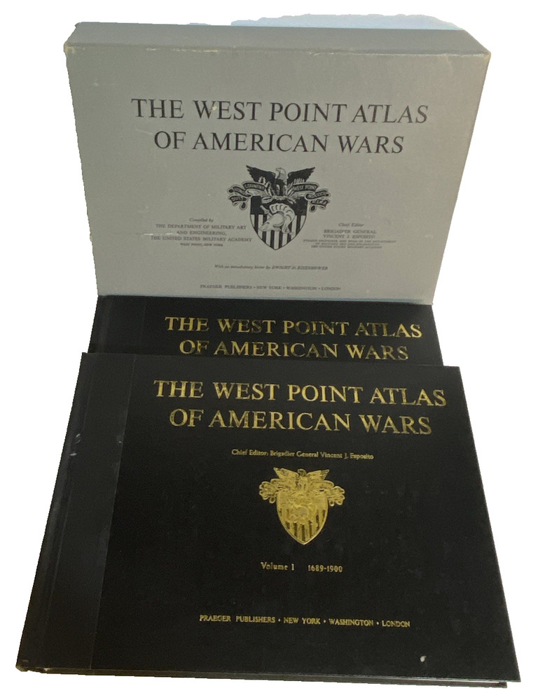The West Point Atlas Of American Wars Volume 1 & 2 Hardcover Book Set 1978