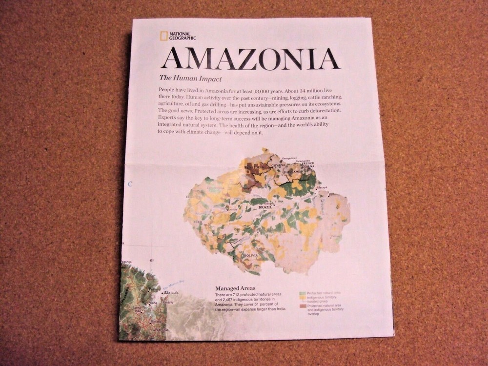 National Geographic Magazine November 2015 Map Amazonia Brazil Amazon Ecosystem