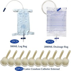 Condom Catheter External Self Sealing Set 10pcs 22 Piece Set, 25mm/0.98inch
