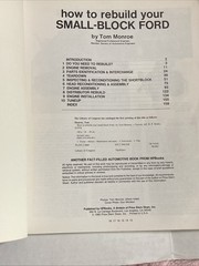 How To Rebuild Your Small-Block Ford By Tom Monroe of HPBooks 221CC to 351W