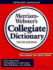 Merriam-Webster’s Collegiate Dictionary – Hardcover – ACCEPTABLE