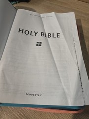 Zondervan Large Print NIV HOLY BIBLE leathersoft turquoise With Zip Open Case