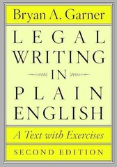 Legal Writing in Plain English, – Paperback, by Garner Bryan A. – Acceptable