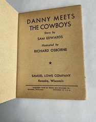 THREE 1949 VINTAGE “SWAP-IT” BOOKS MINI ILLUSTRATED STORIES COWBOYS 4.25” x 3.5”
